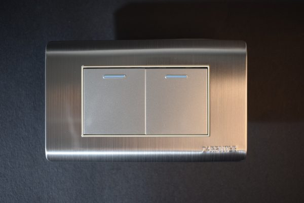 interruptor doble carpinter q3 plateado