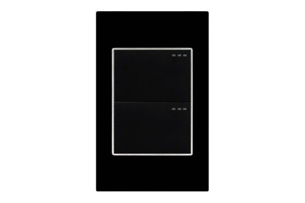 Interruptor doble mercury black mirror