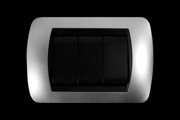 interruptor triple enerlux silver