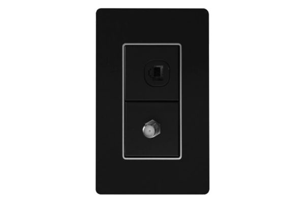 toma coaxial + telefonico mercury black mirror
